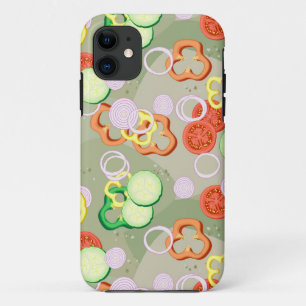 Texture With Slices Of Vegetables iPhone 11 Case