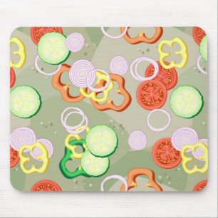 Texture With Slices Of Vegetables Mouse Mat