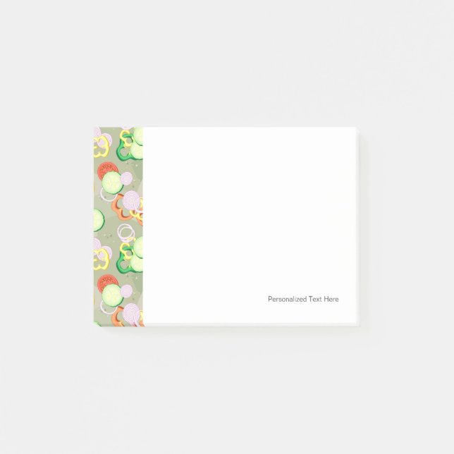 Texture With Slices Of Vegetables Post-it Notes (Front)