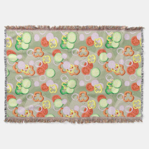 Texture With Slices Of Vegetables Throw Blanket