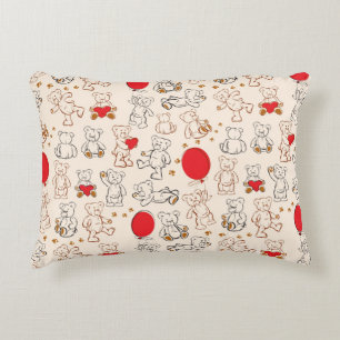 Texture With Teddy Bears Decorative Cushion