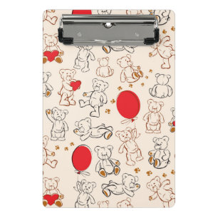 Texture With Teddy Bears Mini Clipboard