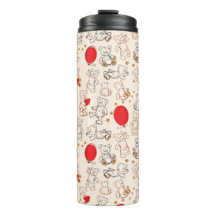 Texture With Teddy Bears Thermal Tumbler