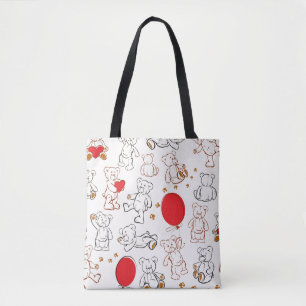 Texture With Teddy Bears Tote Bag