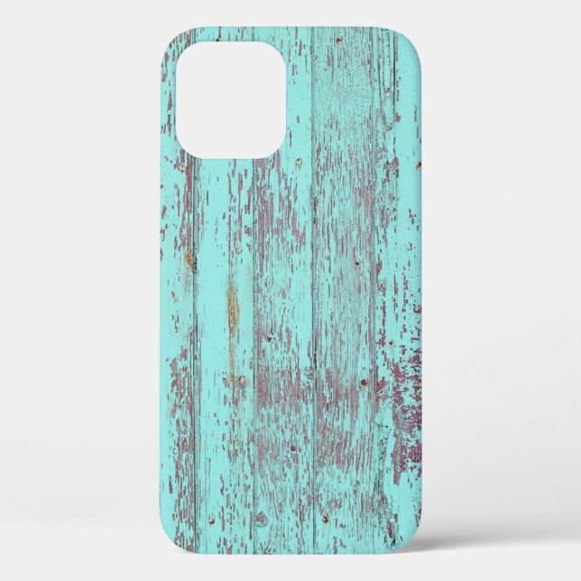 Texture wood barn aqua background Case-Mate iPhone case (Back)