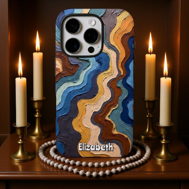 Textured Abstract Waves Case-Mate iPhone Case (Creator Uploaded)