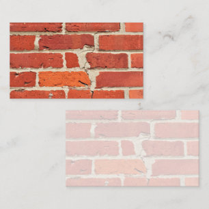 Textured and Cracked Red Brick Wall Business Card