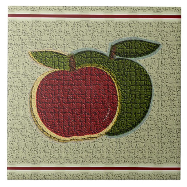 Textured Apples Tile (Front)