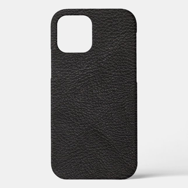 Textured Black Leather Case-Mate iPhone Case (Back)