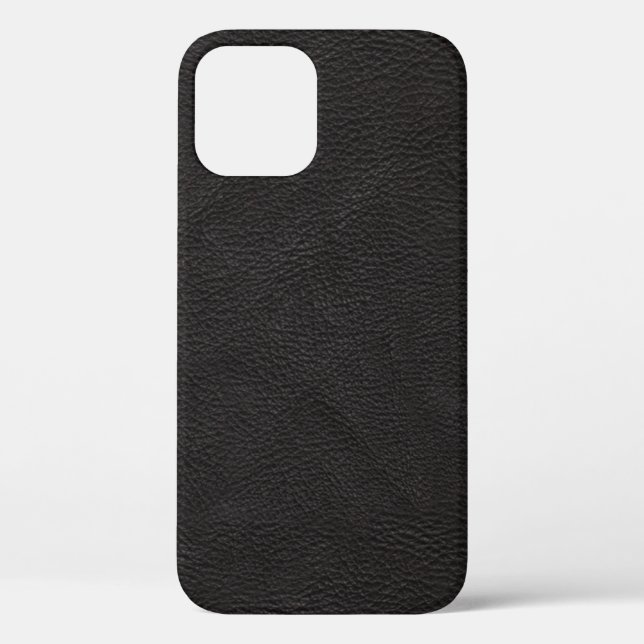 Textured Black Leather Design Case-Mate iPhone Cas Case (Back)