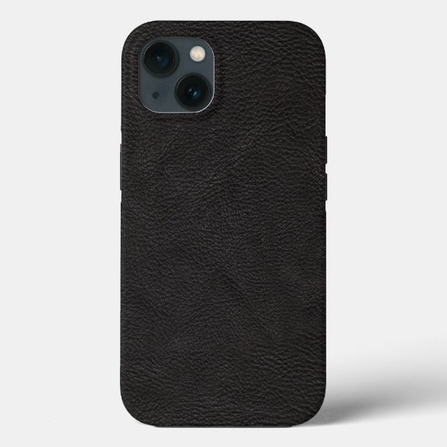 Textured Black Leather Design Case-Mate iPhone Case (Back)