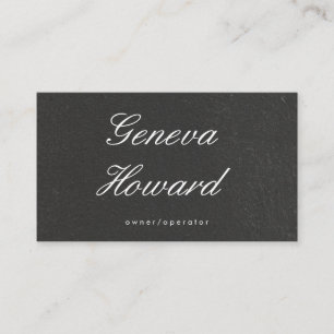 Textured Black Wall Business Card