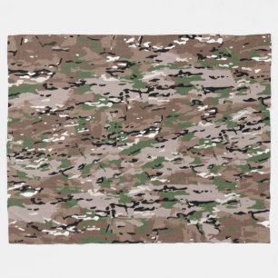 Textured Blended Army Camo Dog Fleece Blanket