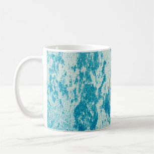 Textured blue background made of dense fabric. Con Coffee Mug