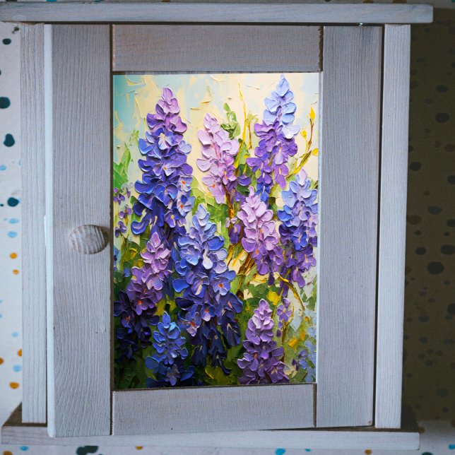 Textured Blue Lupins Decoupage Tissue Paper (Creator Uploaded)