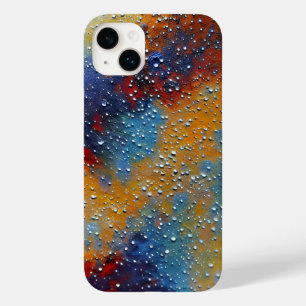 Textured Blue Red Yellow Splatter Painting Pattern Case-Mate iPhone 14 Plus Case