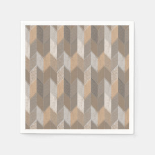 Textured Blue, Yellow, Olive Chevron. Napkin