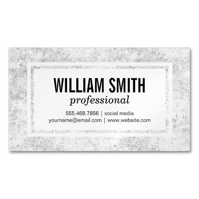 Textured Border Magnetic Business Card (Front)
