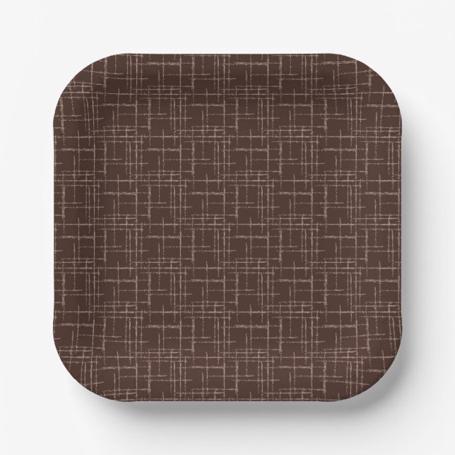Textured brown. paper plate (Front)