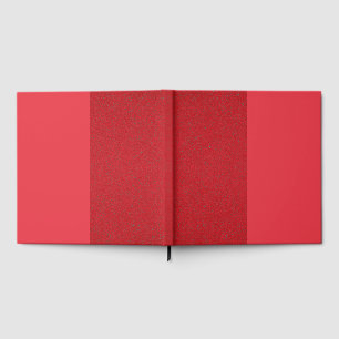 Textured Centre Tomato Red Guest Book – Customise