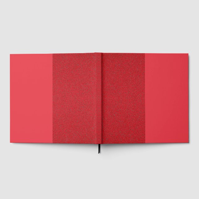 Textured Centre Tomato Red Guest Book – Customise (Full)