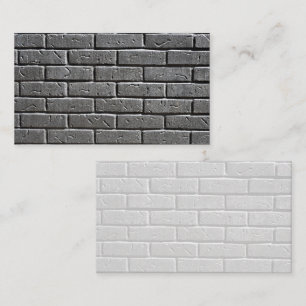 Textured Charcoal Brick Wall Business Card