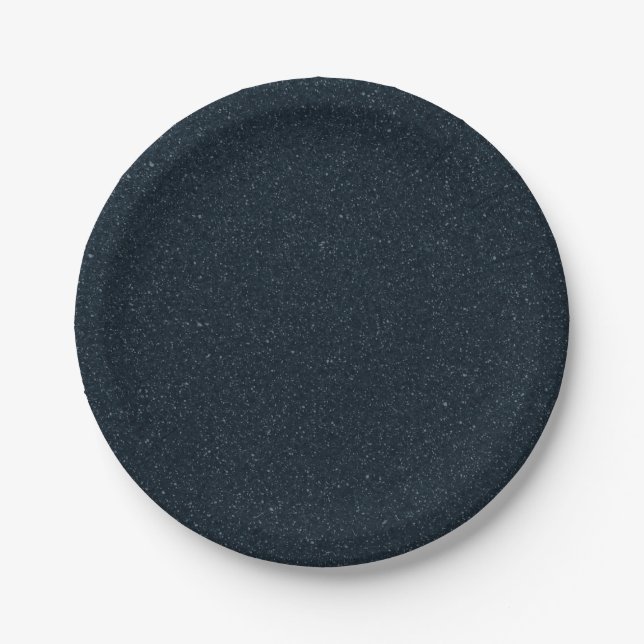Textured Charcoal Party Plates (7") – Customisable (Front)