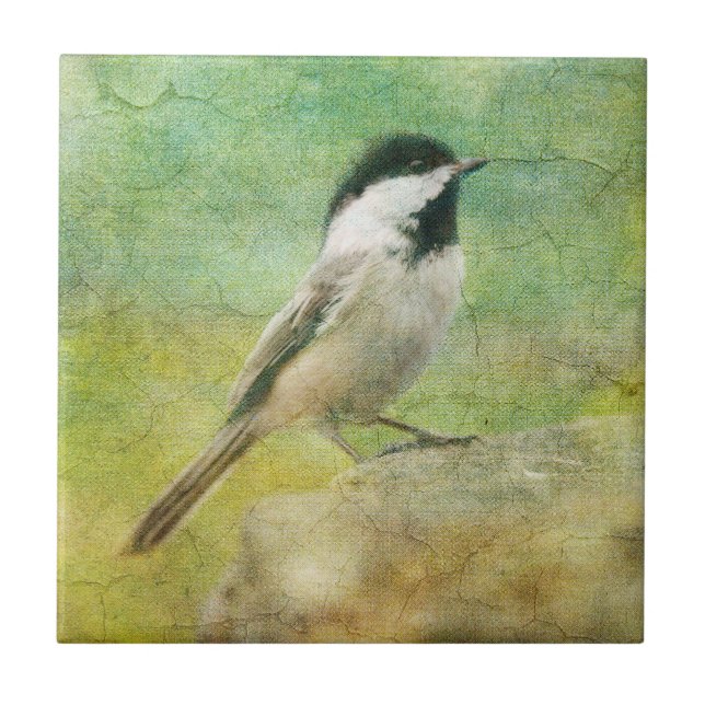Textured Chickadee Tile (Front)
