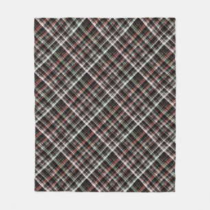 Textured Christmas tartan. Fleece Blanket