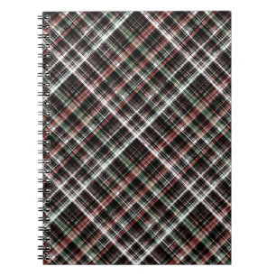 Textured Christmas tartan. Notebook