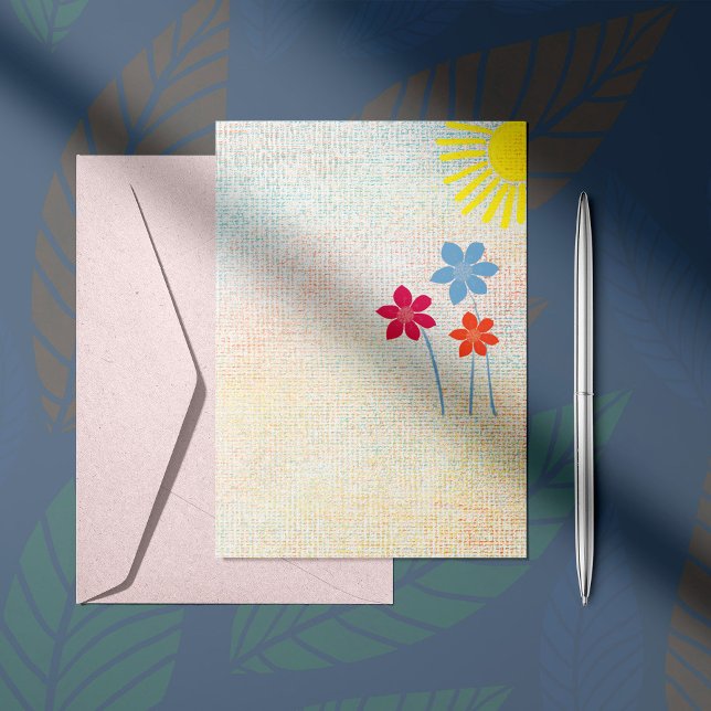 Textured Colorful Floral Gratitude Design Card (Creator Uploaded)