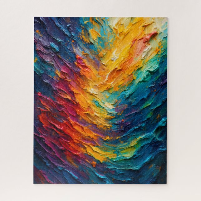 Textured Colorful Painting Jigsaw Puzzle (Vertical)