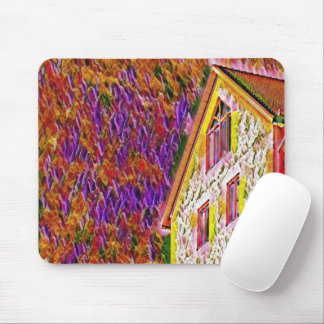Textured colourful house mouse mat