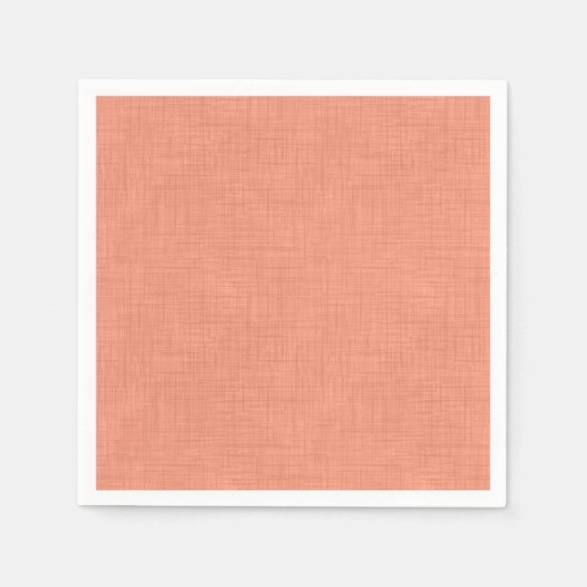 Textured coral "soothing coral".  popular solid  napkin (Front)