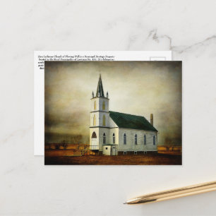 Textured Country Church Postcard