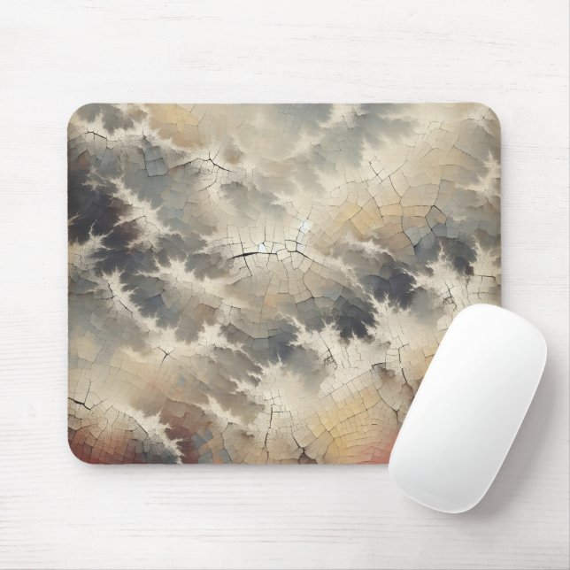 Textured Crackle Abstract Mouse Mat (With Mouse)