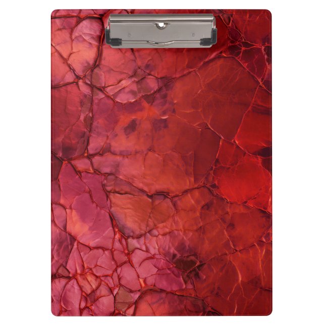 Textured , Cracks, Vains in Deep Red Clipboard (Front)