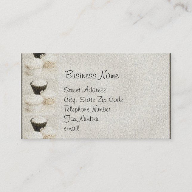 Textured Cupcake Business Cards (Front)