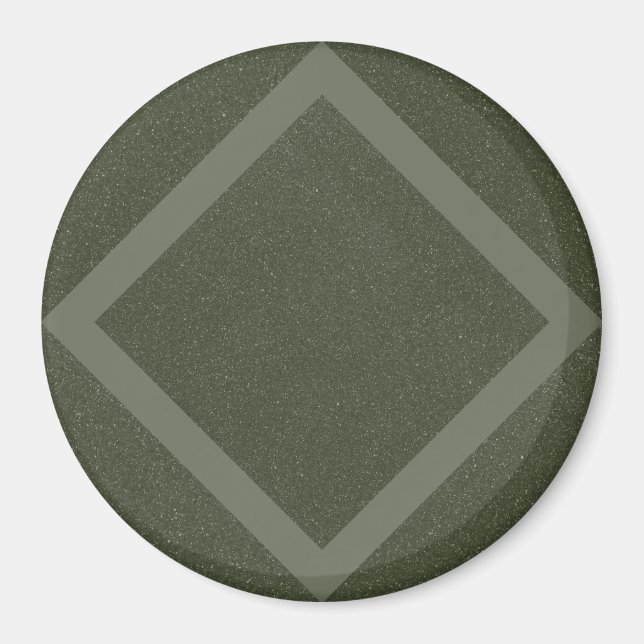 Textured Diamond Moss Green Magnet (Front)