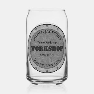 Textured Effect Shop Workshop Shed Man Cave Beer Can Glass