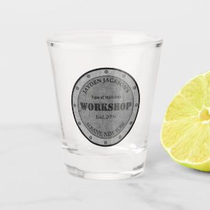 Textured Effect Shop Workshop Shed Man Cave Shot Glass
