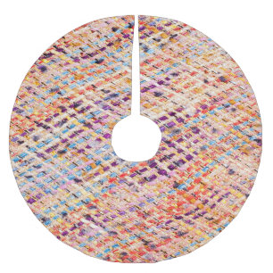Textured Fabric Weave: Abstract Photography. Brushed Polyester Tree Skirt