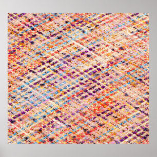 Textured Fabric Weave: Abstract Photography. Poster