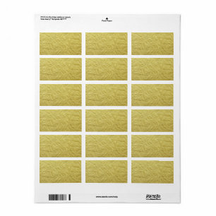 Textured Faux Gold Foil Background Label