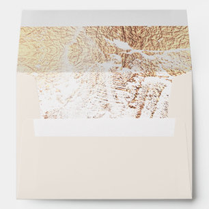 textured faux gold pre-addressed Wedding Envelope
