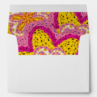 Textured Floral Print Envelope