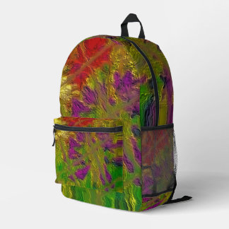 "Textured Florals" (Print Cut Sew Bag) Backpack