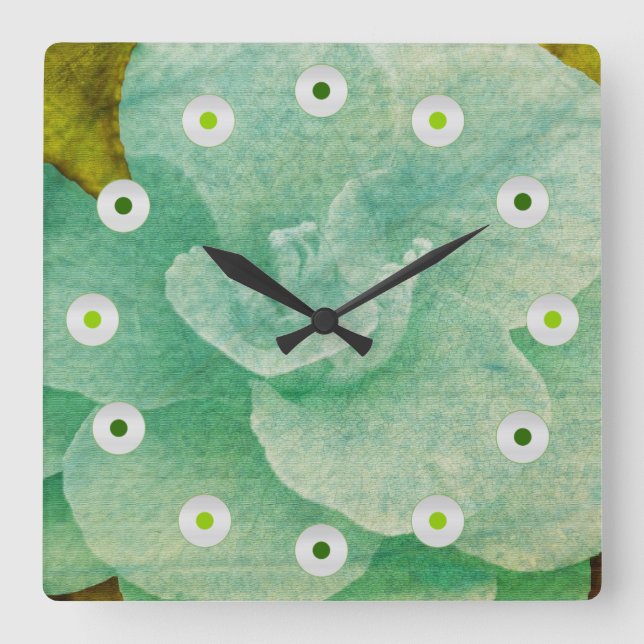 Textured Flower by Shirley Taylor Square Wall Clock (Front)