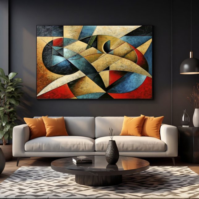 Textured Geometric Art Canvas Print (Creator Uploaded)