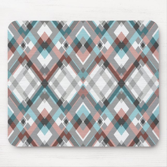 Textured geometric diamond pattern.  mouse mat (Front)